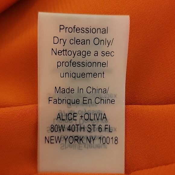 Alice + Olivia Fierra Red Orange Silk Racerback Mini Dress MINOR FLAWS Size S - Picture 15 of 15